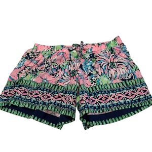 Lilly Pulitzer Katia 5” Short High Tide Navy Tall Order Engineered Sz XS